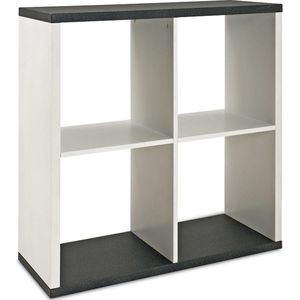 HakuShop Etagere - Graniet Optiek MDF - 4 Legschappen - Wandkast - 80x30x86