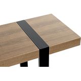 Haltafel| 2 Planken | Warm Eiken Dekor| Staal | Zwart | 120x82x30cm