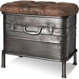 Hocker Old-Metal met opbergruimte