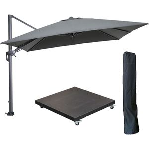 Zweefparasol - Hawaii - Spatwaterdicht Doek - Granieten Voet 90 kg