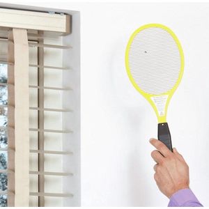 HGX elektrische vliegenmepper 1 stuk voorkomt platgeslagen insecten ook geschikt voor muggen en wespen inclusief batterijen