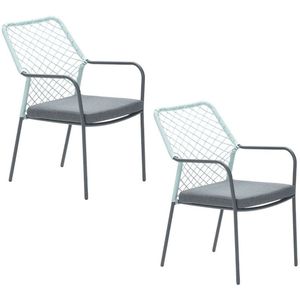 Garden Impressions Ross tuinstoel soft groen - 2 stuks