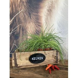 Houten bak - steenmal - keuken organizers - keuken accessoires - opbergbox - landelijke woonaccessoires - landelijke decoratie - keukenaccessoires