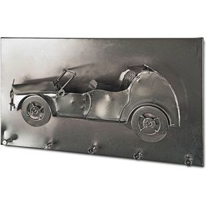 HakuShop Wandkapstok | Chroom Staal | 3D-optiek auto | Vernickeld staal | 35x10x20
