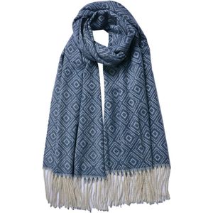 Wintersjaal Dames 68x180 cm Blauw Sjaal