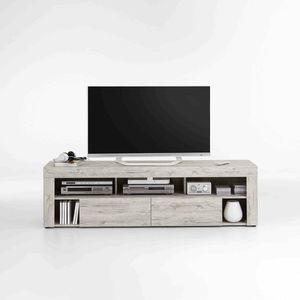 TV-meubel Enrico Zandeiken - Breedte 180 cm - Hoogte 52.8 cm - Diepte 41.3 cm - Met lades - Met planken - Zonder deuren