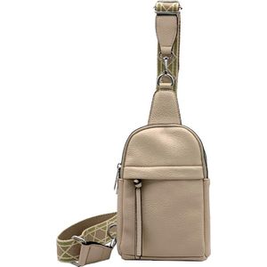 Dames Crossbodytas Beige - Schuine Rugtas - Anti Diefstal Rugzak - Sling Bag - Cadeau Dames