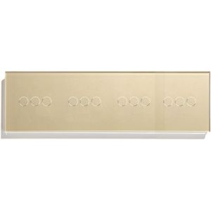 SmartinHuis - Slimme dimmer combinatie - Goud - Kristalglas - Wifi - 4 lampen