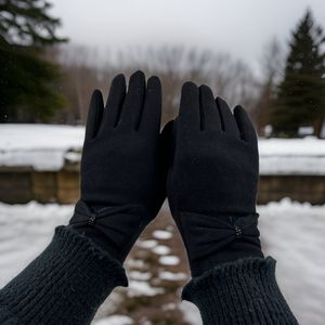 Handschoenen Dames - Zwart - Winddicht - Wanten - Warm en Zacht - Dames handschoenen met Voering - Winter - One Size