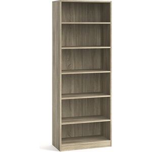 Hoge open kast Edwin Sonoma - Breedte 72 cm - Hoogte 195 cm - Diepte 36 cm - Met planken - Zonder deuren