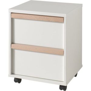 Ladeblok Dex Wit - Met wielen - Met lades - Breedte 48.1 cm - Diepte 40 cm - Hoogte 59.7 cm