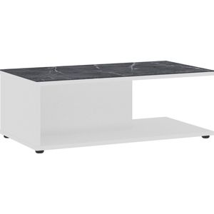 Salontafel Amalfi Grijs Wit - Rechthoek - 109x59cm - Hoogte 39 cm