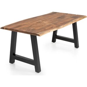 Eetkamertafel Joep Acacia - Rechthoek - 160x85cm - Hoogte 76.5 cm