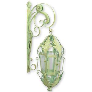 Lantaarn - klassieke decoratie - groen - 93 cm hoog