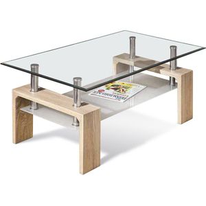 Salontafel Debby Sonoma - Rechthoek - 100x60cm - Hoogte 45 cm