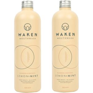 WAKEN - Mouthwash Lemon & Mint - 2 Pak