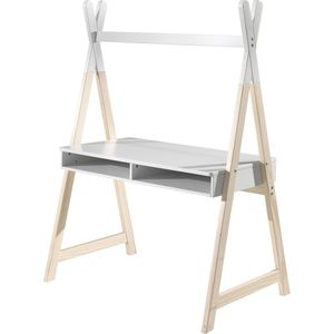 Bureau Jill Wit - MDF hout - 116x74,8cm - Met opbergruimte - Hoogte 159.6 cm