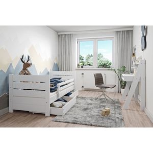 Rockwood® Kinderbed Milly en Mo Wit met lattenbodem, matras Saturnus de Luxe