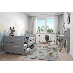 Rockwood® Kinderbed Milly en Mo Grijs inclusief montage met gratis lattenbodem