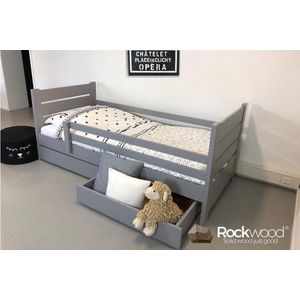 Rockwood® Kinderbed Milly en Mo Grijs met lattenbodem, matras Saturnus de Luxe