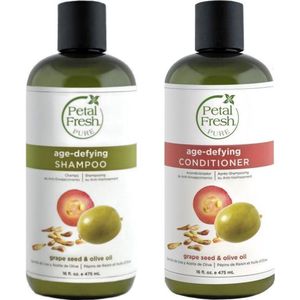 PETAL FRESH - Grape Seed & Olive Oil - Shampoo + Conditioner - 2 Pak