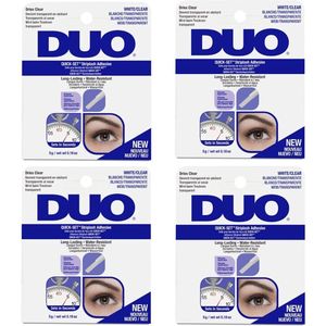 DUO - Quick-Set Striplash Adhesive White/Clear - 4 Pak - Voordeelverpakking