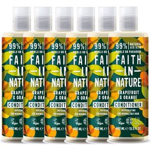FAITH IN NATURE - Conditioner Grapefruit & Orange - 6 Pak - Voordeelverpakking