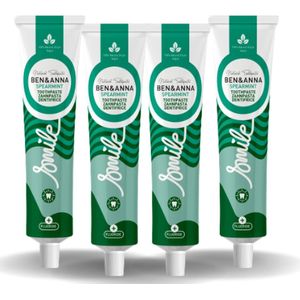 BEN&ANNA - Toothpaste Smile with Fluoride Spearmint - 75ml - 4 Pak