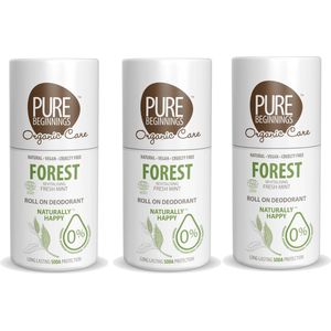 Pure Beginnings - Roll on deodorant - Forest - Revitalising Fresh Mint - 75ml - 3 Pak