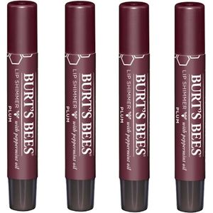 BURT'S BEES - Lip Shimmer Plum - 4 Pak - Voordeelverpakking