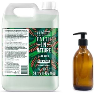 FAITH IN NATURE - Shampoo Aloe Vera Refill 5 Liter - nu met GRATIS glaze refill fles 500ml