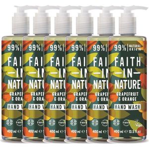 FAITH IN NATURE - Hand Wash Grapefruit & Orange - 6 Pak - Voordeelverpakking