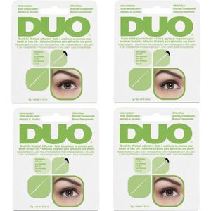 DUO - Brush On Striplash Adhesive White/Clear with Vitamins - 4 Pak - Voordeelverpakking