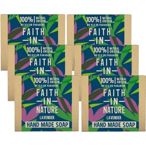 FAITH IN NATURE - Soap Lavender - 6 Pak - Voordeelverpakking