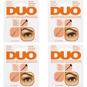 DUO - Brush On Striplash Adhesive Dark with Vitamins - 4 Pak - Voordeelverpakking