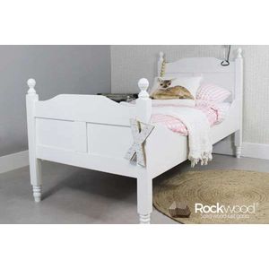 Rockwood® Peuterbed Amalia Wit met lattenbodem en bedhekje wit