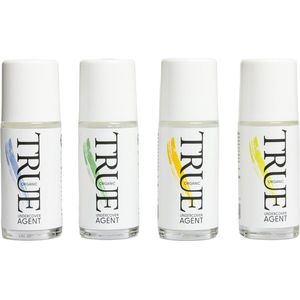 True Organic of Sweden - Undercover Agent - Roll on Deodorant - Lavendel + Original + Ylang Ylang + Lemongrass - 50ml - 4 Pak - Voordeelverpakking