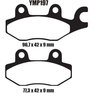 Motor remblokken voorzijde Kreidler 50 Supermoto 2014 - 2015 YMP197 remblok rem voor