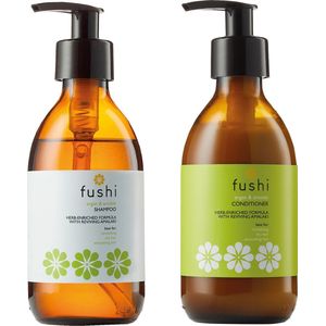 Fushi - Argan & Amalaki Shampoo en Conditioner - 2 Glazen flessen