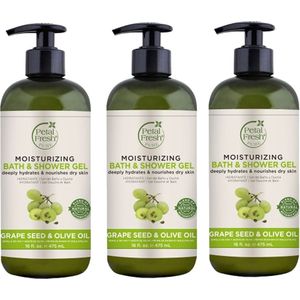 PETAL FRESH - Bath & Shower Gel Grape Seed & Olive Oil - 3 Pak