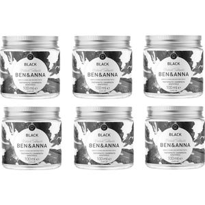 BEN&ANNA - Black charcoal tandpasta - 6 Pak