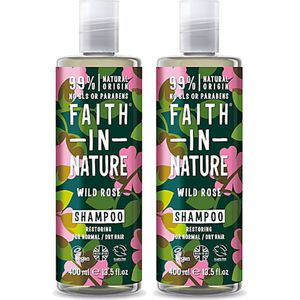 Faith in Nature - Wild Rose Shampoo - 400ml - 2 Pak