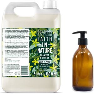 FAITH IN NATURE - Shampoo Seaweed & Citrus Refill 5 Liter - nu met GRATIS glaze refill fles 500ml
