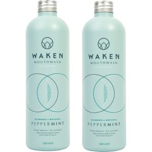 WAKEN - Mouthwash Peppermint - 2 Pak