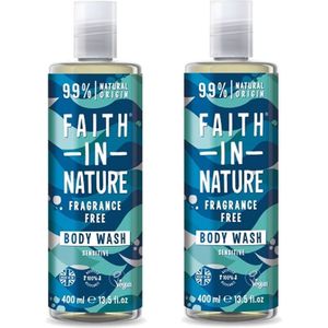 FAITH IN NATURE – Body Wash Fragrance Free – 2 pak – Natuurlijk – Zonder Geur