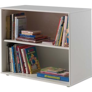 Boekenkast Charlie Wit - MDF - Breedte 85.5 cm - Hoogte 71.8 cm - Diepte 43.3 cm - Met planken - Zonder deuren