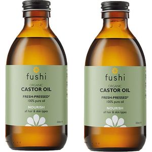 Fushi Wellbeing - Castor Olie - 2 x 250ml - Biologisch - Weldadig voor huid en haar