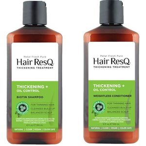 PETAL FRESH - Hair ResQ Shampoo + Conditioner Thickening + Oil Control - 2 Pak