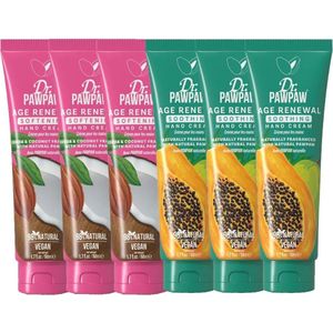DR PAWPAW - 3 x Dr. Pawpaw Hand Cream Cocoa & Coconut + 3 x Hand Cream Naturally Fragranced - 6 Pak - Voordeelverpakking