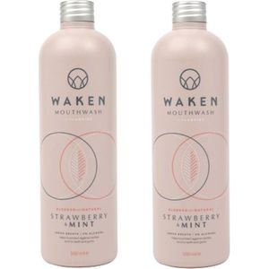 WAKEN - Mouthwash Strawberry & Mint - 2 Pak